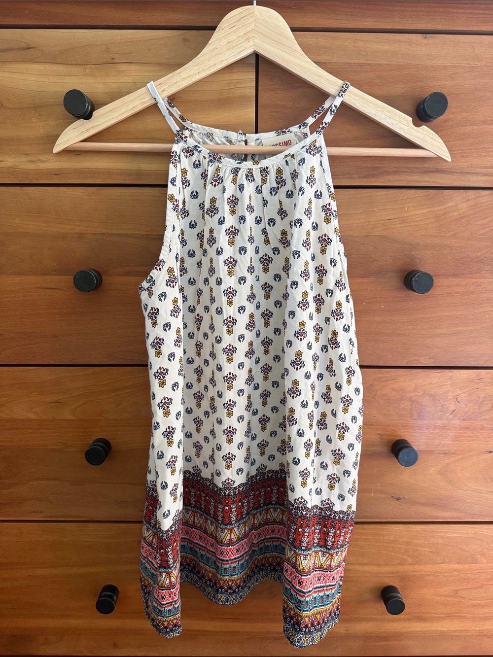 Mossimo Supply Co. Vintage Cream Floral Print Tank Size XS